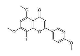 8-iodo-5,7-dimethoxy-2-(4-methoxyphenyl)chromen-4-one Structure