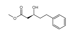 (3S) methyl 3-hydroxy-5-phenylpentanoate结构式