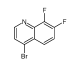 4-溴-7,8-二氟喹啉结构式