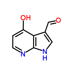 4-Hydroxy-1H-pyrrolo[2,3-b]pyridine-3-carbaldehyde结构式