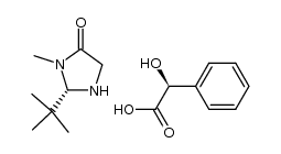 (R)-2-tert-butyl-3-methyl-4-oxoimidazolidinium (R)-mandelate结构式