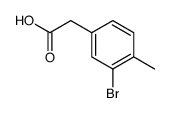 (3-Bromo-4-methylphenyl)acetic acid Structure