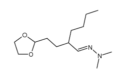 2-(n-butyl)-4-(1,3-dioxolan-2-yl)butanal N,N-dimethylhydrazone结构式
