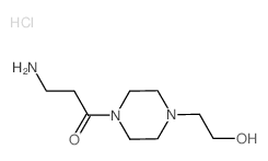 3-Amino-1-[4-(2-hydroxyethyl)-1-piperazinyl]-1-propanone hydrochloride Structure