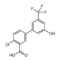 2-chloro-5-[3-hydroxy-5-(trifluoromethyl)phenyl]benzoic acid结构式
