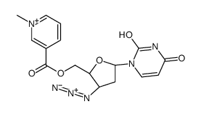 [(2S,3S,5R)-3-azido-5-(2,4-dioxopyrimidin-1-yl)oxolan-2-yl]methyl 1-methylpyridin-1-ium-3-carboxylate结构式