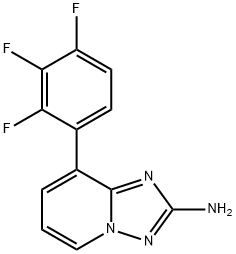 8-(2,3,4-三氟苯基)-[1,2,4]三唑并[1,5-A]吡啶-2-胺结构式