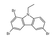 1,3,6-tribromo-N-ethylcarbazole结构式