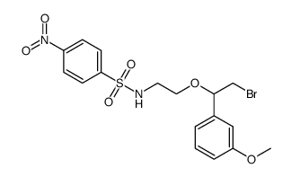 N-[2-[2-bromo-1-(3-methoxyphenyl)ethoxy]ethyl]-4-nitro-benzenesulfonamide结构式