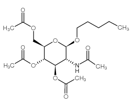 戊基 2-(乙酰氨基)-2-脱氧-β-D-吡喃葡萄糖苷 3,4,6-三乙酸酯结构式