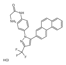 2-amino-N-[4-[5-phenanthren-2-yl-3-(trifluoromethyl)pyrazol-1-yl]phenyl]acetamide,hydrochloride结构式