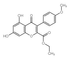 2-乙氧羰基-5,7-二羟基-4-甲氧基异黄酮结构式
