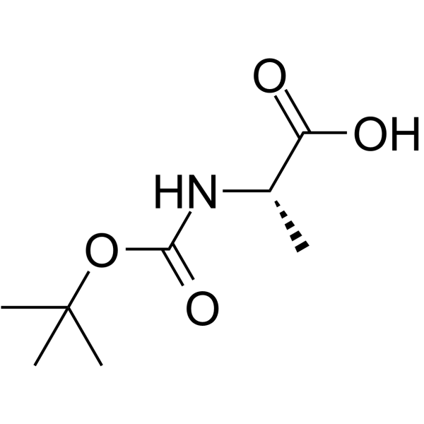 叔丁氧羰基-L-丙氨酸结构式