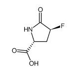 D-Proline, 4-fluoro-5-oxo-, (4S)- (9CI)结构式