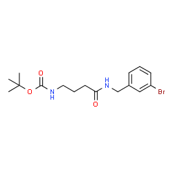 tert-Butyl (4-((3-bromobenzyl)amino)-4-oxobutyl)carbamate Structure