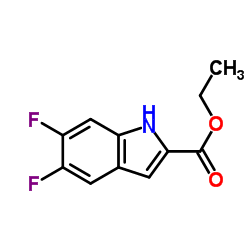 5,6-二氟-1H-吲哚-2-羧酸乙酯结构式