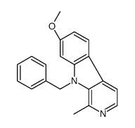 9-benzyl-7-methoxy-1-methylpyrido[3,4-b]indole结构式