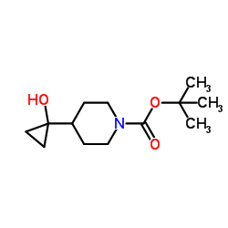 4-(1-羟基环丙基)哌啶-1-甲酸叔丁酯结构式