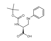 (R)-2-((叔丁氧基羰基)氨基)-3-(苯基硒基)丙酸结构式