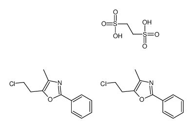 5-(2-chloroethyl)-4-methyl-2-phenyl-1,3-oxazole,ethane-1,2-disulfonic acid结构式