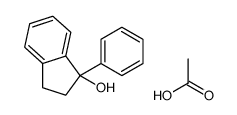 acetic acid,1-phenyl-2,3-dihydroinden-1-ol结构式