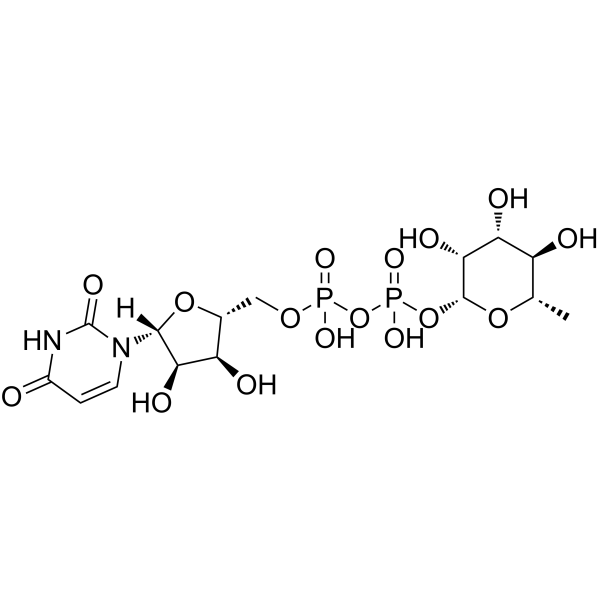 尿苷-5'-二磷酸鼠李糖结构式