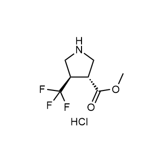 (3R,4R)-4-(三氟甲基)吡咯烷-3-羧酸甲酯盐酸盐结构式