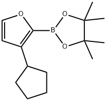 3-Cyclopentylfuran-2-boronic acid pinacol ester Structure