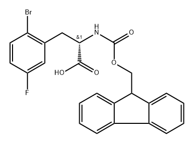 FMOC-L-(2-溴,5-氟)苯丙氨酸结构式