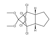 endo-10,10-dimethoxy-1,7,8,9-tetrachlorotricyclo[5.2.1.02,6]dec-8-ene Structure