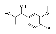 1-(4-hydroxy-3-methoxyphenyl)propan-1,2-diol结构式