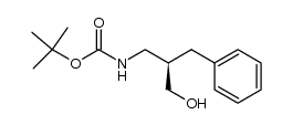 (R)-2-benzyl-3-[N-(tert-butoxycarbonyl)amino]-1-propanol结构式
