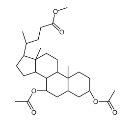 3Alpha,7Alpha-二乙酰氧基-5β-胆烷-24-酸甲基酯结构式