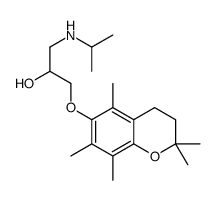 1-[(2,2,5,7,8-pentamethyl-3,4-dihydrochromen-6-yl)oxy]-3-(propan-2-ylamino)propan-2-ol结构式