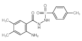 Benzoic acid,2-amino-4,5-dimethyl-, 2-[(4-methylphenyl)sulfonyl]hydrazide Structure