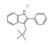 N,N,N-trimethyl-1-(2-phenyl-1H-indol-3-yl)methanaminium iodide结构式