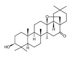 13,28-Epoxy-3β-hydroxyoleanan-16-one结构式