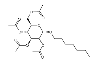 n-heptyl 2,3,4,6-tetra-O-acetyl-β-D-glucopyranoside结构式
