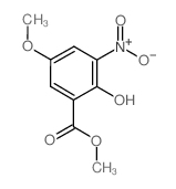 2-羟基-5-甲氧基-3-硝基苯羧酸甲酯结构式