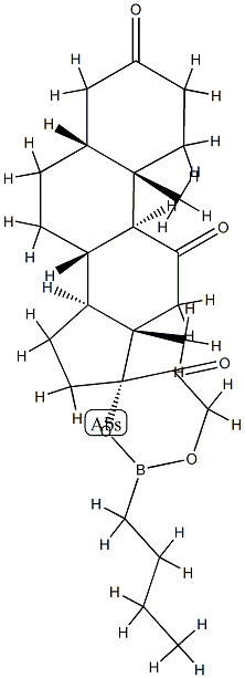 17,21-[(Butylboranediyl)bisoxy]-5β-pregnane-3,11,20-trione Structure