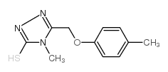 4-甲基-5-[(4-甲基苯氧基)甲基]-4H-1,2,4-噻唑-3-硫醇结构式