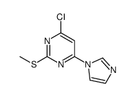 4-CHLORO-6-(1H-IMIDAZOL-1-YL)-2-(METHYLTHIO)PYRIMIDINE结构式