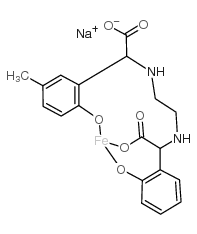 sodium [[alpha,alpha'-(ethylenediimino)bis[2-hydroxy-5-methylbenzene-1-acetato]](4-)]ferrate(1-) structure