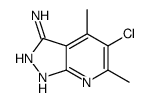 5-氯-4,6-二甲基-1H-吡唑[3,4-b]吡啶-3-甲胺结构式