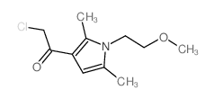 2-氯-1-[1-(2-甲氧基乙基)-2,5-二甲基-1H-吡咯-3-基]乙酮结构式