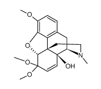 4,5α-epoxy-3,6,6-trimethoxy-17-methyl-morphin-7-en-14β-ol Structure