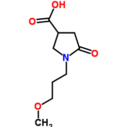 1-(3-Methoxypropyl)-5-oxo-3-pyrrolidinecarboxylic acid Structure