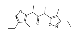 2,4-bis(3-ethyl-4-methyl-1,2-oxazol-5-yl)pentan-3-one Structure
