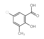 5-chloro-2-hydroxy-3-methyl-benzoic acid结构式
