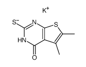 2-thio-4-oxo-5,6-dimethyl-3,4-dihydrothieno(2,3-d)pyrimidine potassium salt结构式